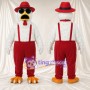 Costume de mascotte Coq – blanc – Chapeau (rouge); Lunettes de soleil; Pantalon