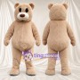 Costume de mascotte Nounours – beige – Museau (crème); Nez (marron)