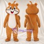 Costume de mascotte Hamster – orange – Ventre (crème); Moustaches (long)