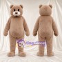 Costume de mascotte Nounours – brun clair – Museau (crème); Yeux (petit, noir)