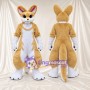 Costume de mascotte Fennec – brun clair – Oreilles (grand); Torse (blanc)