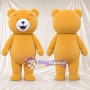 Costume de mascotte Nounours – doré – Museau (blanc); Yeux (petit, souriant)