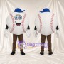Baseball Character Mascot Costume - Blue Cap and Brown Pants
