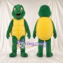 Green Turtle Mascot Costume - Yellow Segmented Belly