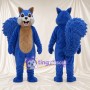 Blue Squirrel Mascot Costume - Tan Belly and Large Bushy Tail