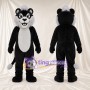 Black and White Skunk Mascot Costume - Gray Forelock and White Belly