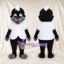 Costume de mascotte Mouffette – noir – Chemise (blanc); Joues (gris)