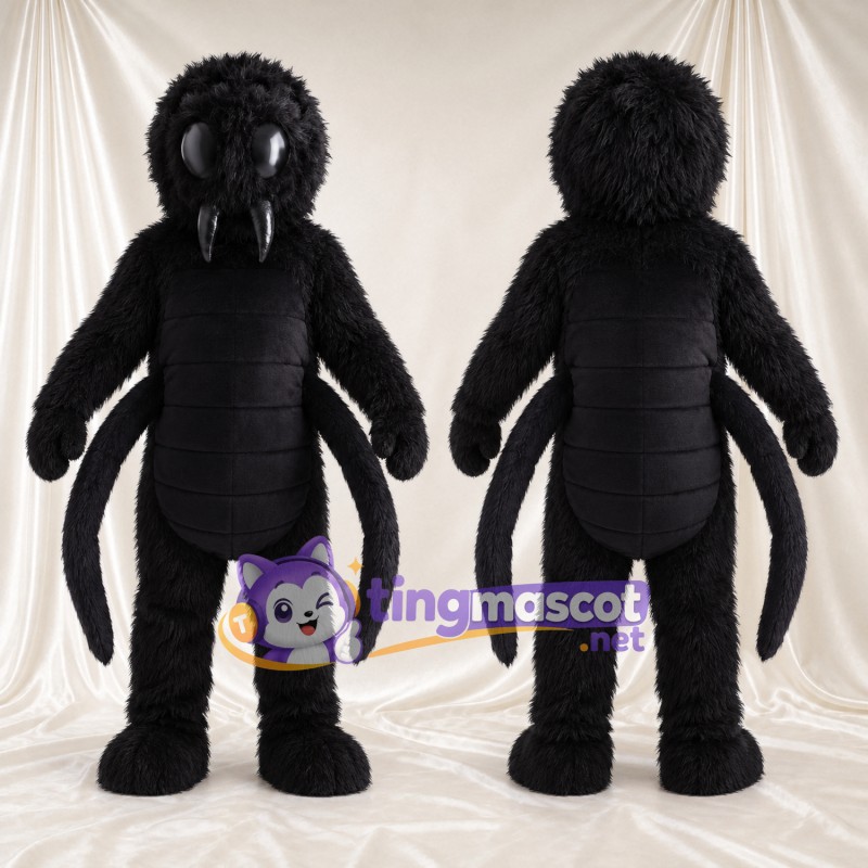 Costume de mascotte Araignée – noir – Jambes (long)
