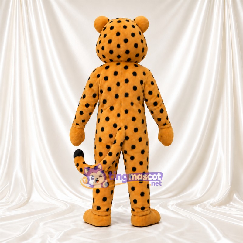 Golden Cheetah Mascot Costume - Cream Belly and Black Spots Golden Cheetah Mascot Costume - Cream Belly and Black Spots