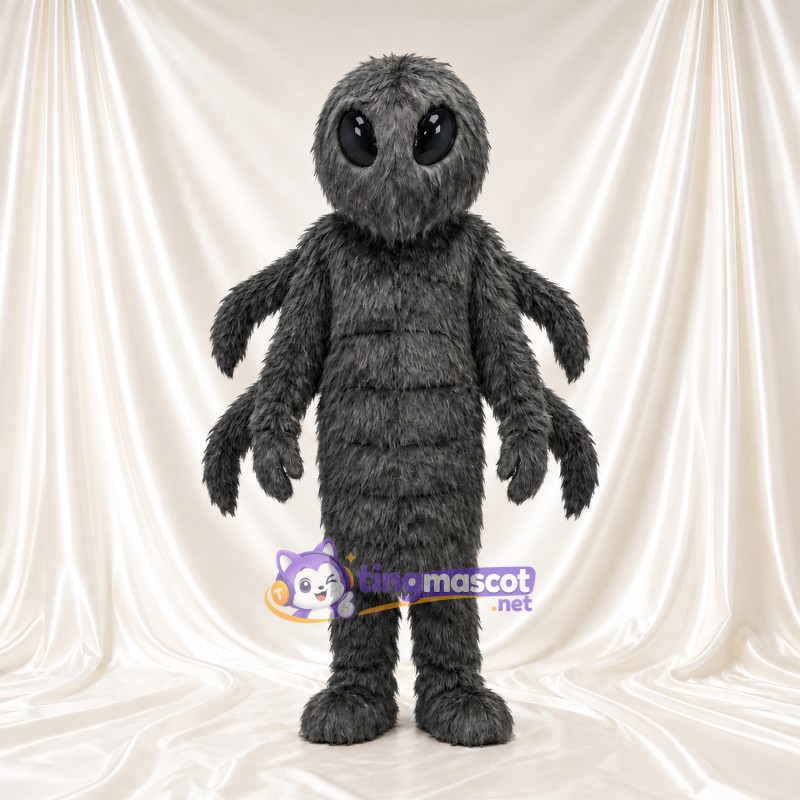 Costume de mascotte Araignée – gris – Yeux (grand, noir) Costume de mascotte Araignée – gris – Yeux (grand, noir)