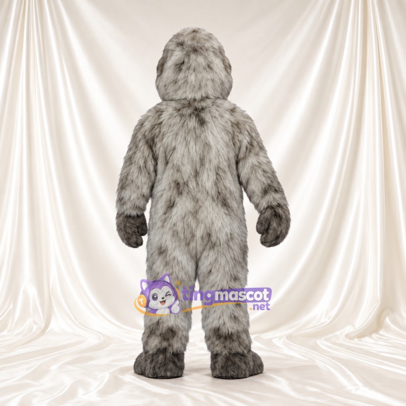 Gray Sloth Mascot Costume - Dark Eye Patches and Gentle Smile Gray Sloth Mascot Costume - Dark Eye Patches and Gentle Smile