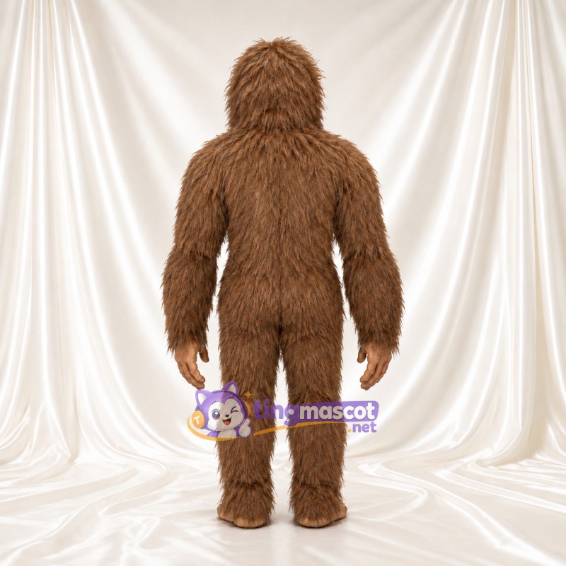 Costume de mascotte Bigfoot – marron – Fourrure hirsute; Bouche ouverte (large) Costume de mascotte Bigfoot – marron – Fourrure hirsute; Bouche ouverte (large)