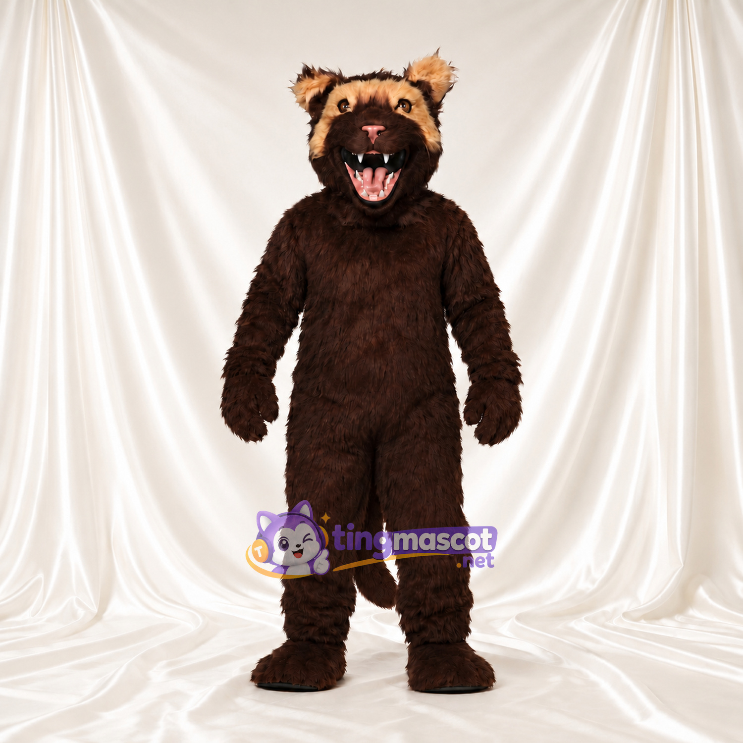 Maskottchenkostüm Werwolf – braun – Schnauze Maskottchenkostüm Werwolf – braun – Schnauze