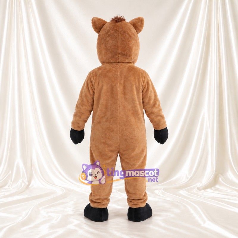 Maskottchenkostüm Wildschwein – braun – Bauch (bordeauxrot); Schnauze (creme) Maskottchenkostüm Wildschwein – braun – Bauch (bordeauxrot); Schnauze (creme)
