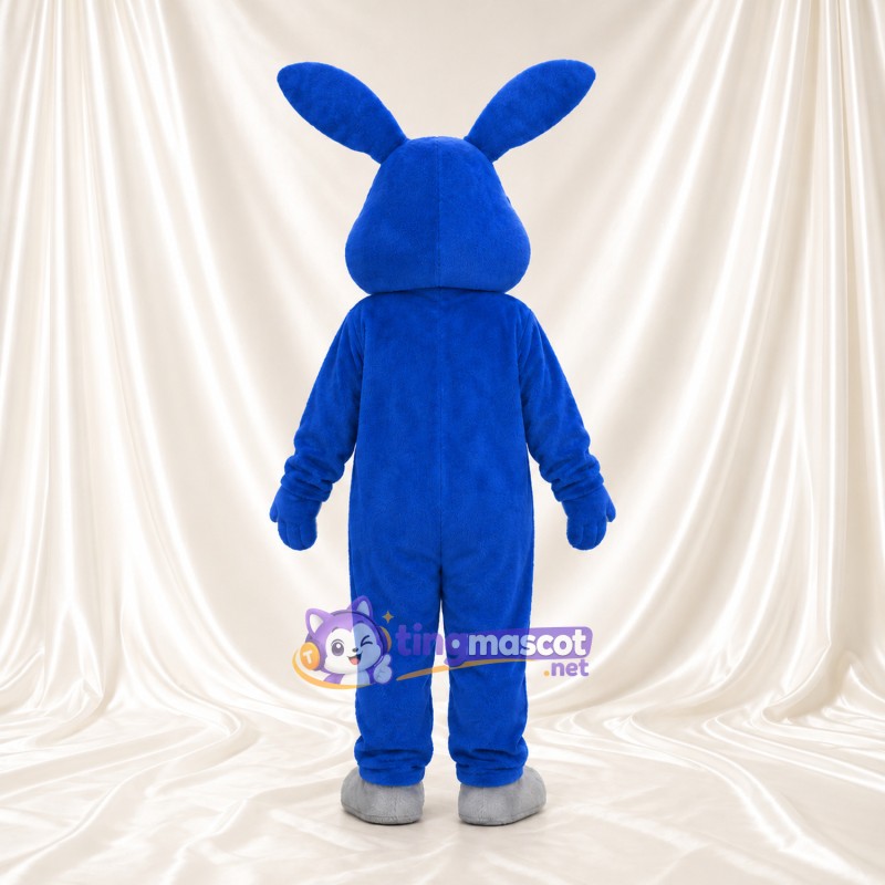 Blue Rabbit Mascot Costume - White Belly and Gray Feet Blue Rabbit Mascot Costume - White Belly and Gray Feet