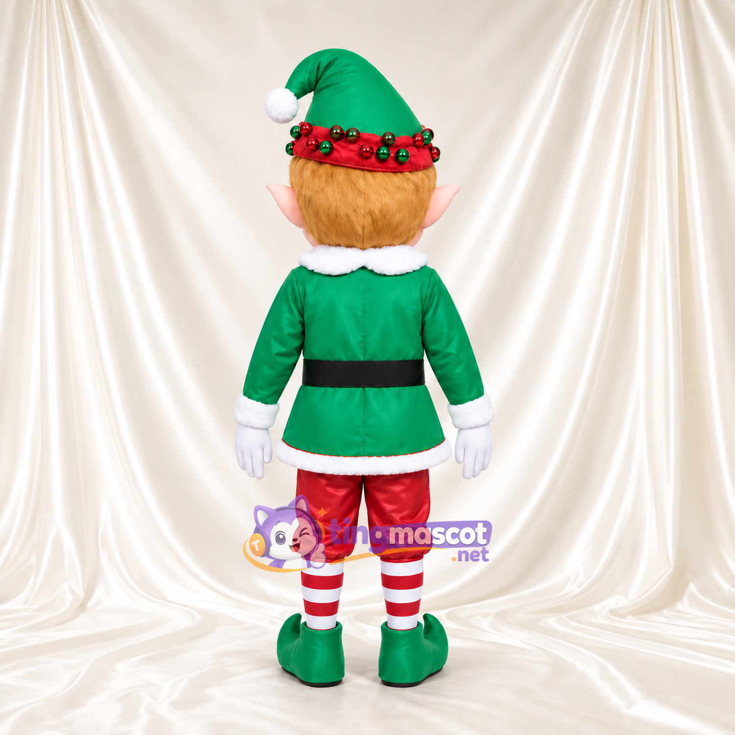 Christmas Elf Mascot Costume - Green Jacket and Red Pants Christmas Elf Mascot Costume - Green Jacket and Red Pants