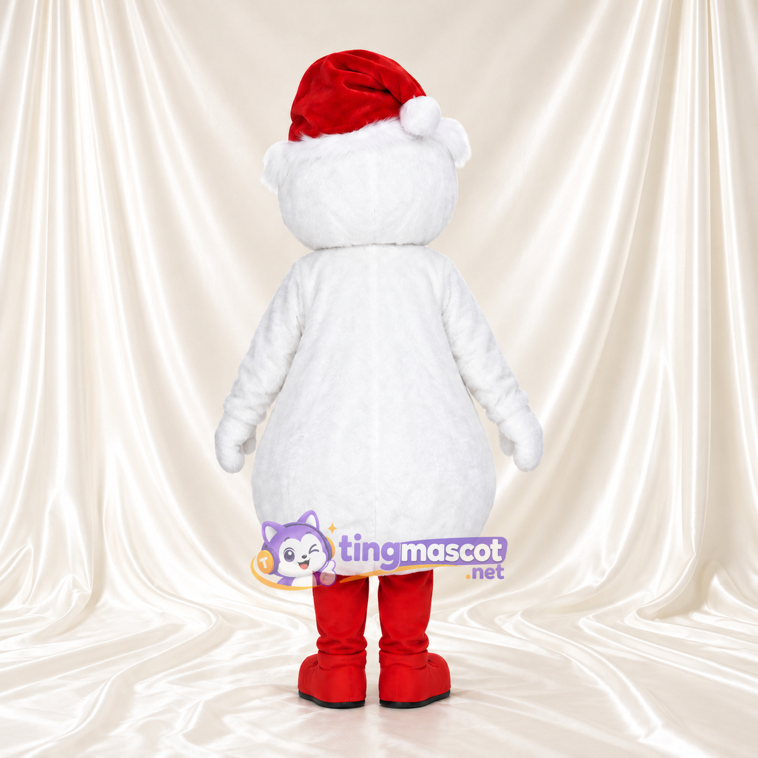 Costume de mascotte Bonhomme de neige – selon la photo – Bonnet de Noël (rouge); Boutons (vert) Costume de mascotte Bonhomme de neige – selon la photo – Bonnet de Noël (rouge); Boutons (vert)