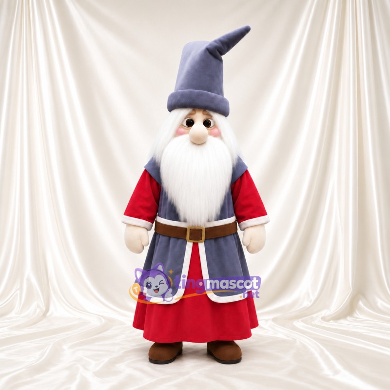 Costume de mascotte Magicien – selon la photo – Chapeau (violet, pointu); Tunique longue (rouge) Costume de mascotte Magicien – selon la photo – Chapeau (violet, pointu); Tunique longue (rouge)