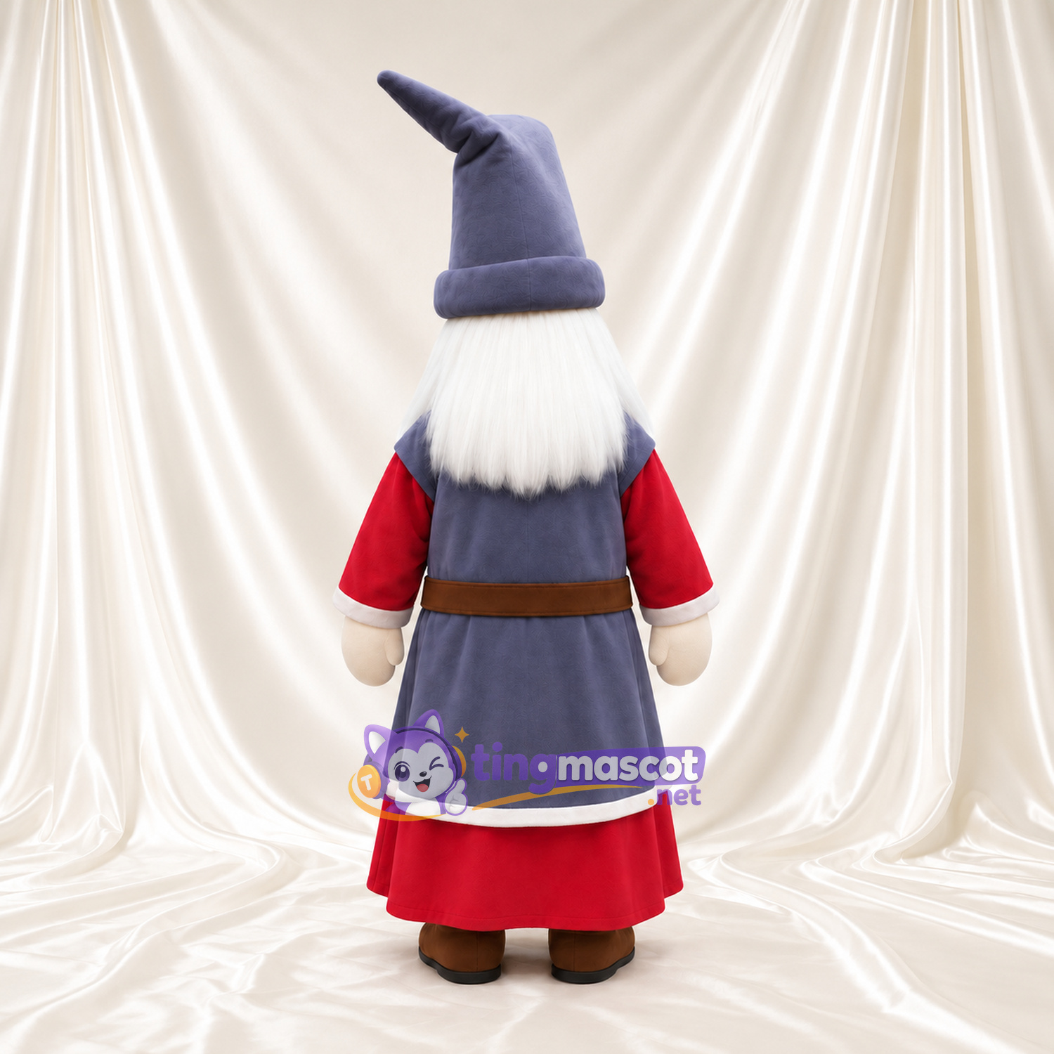 Costume de mascotte Magicien – selon la photo – Chapeau (violet, pointu); Tunique longue (rouge) Costume de mascotte Magicien – selon la photo – Chapeau (violet, pointu); Tunique longue (rouge)