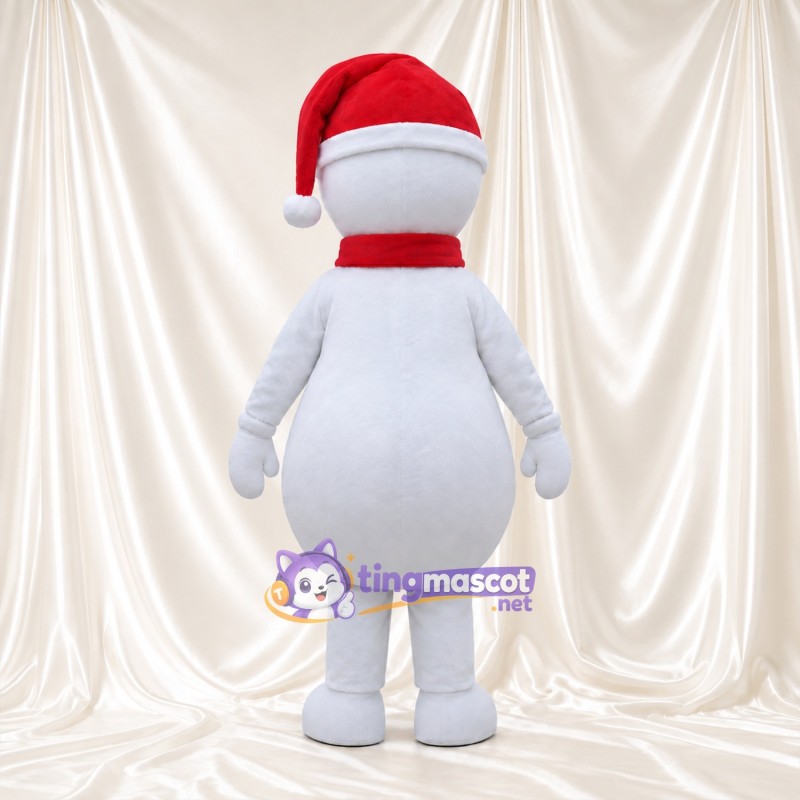 Costume de mascotte Bonhomme de neige – selon la photo – Boutons (bleu); Bonnet de Noël (rouge) Costume de mascotte Bonhomme de neige – selon la photo – Boutons (bleu); Bonnet de Noël (rouge)