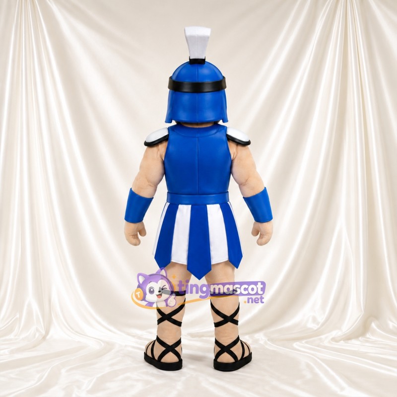 Costume de mascotte Guerrier romain – selon la photo – Armure (bleu); Casque (blanc); Huppe Costume de mascotte Guerrier romain – selon la photo – Armure (bleu); Casque (blanc); Huppe