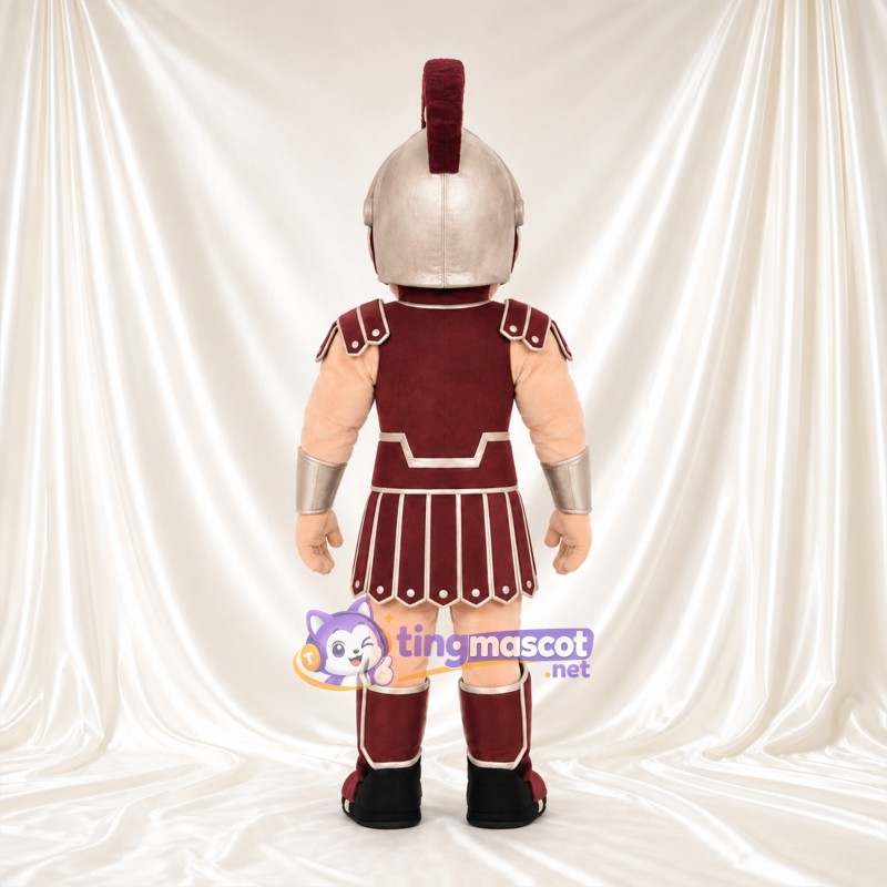 Costume de mascotte Guerrier romain – selon la photo – Armure (bordeaux); Casque Costume de mascotte Guerrier romain – selon la photo – Armure (bordeaux); Casque