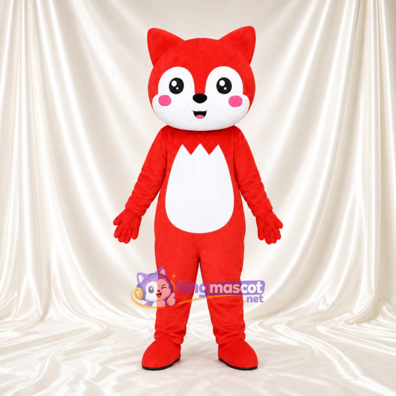 Ali Fox Mascot Costume - Red Body and White Belly Ali Fox Mascot Costume - Red Body and White Belly