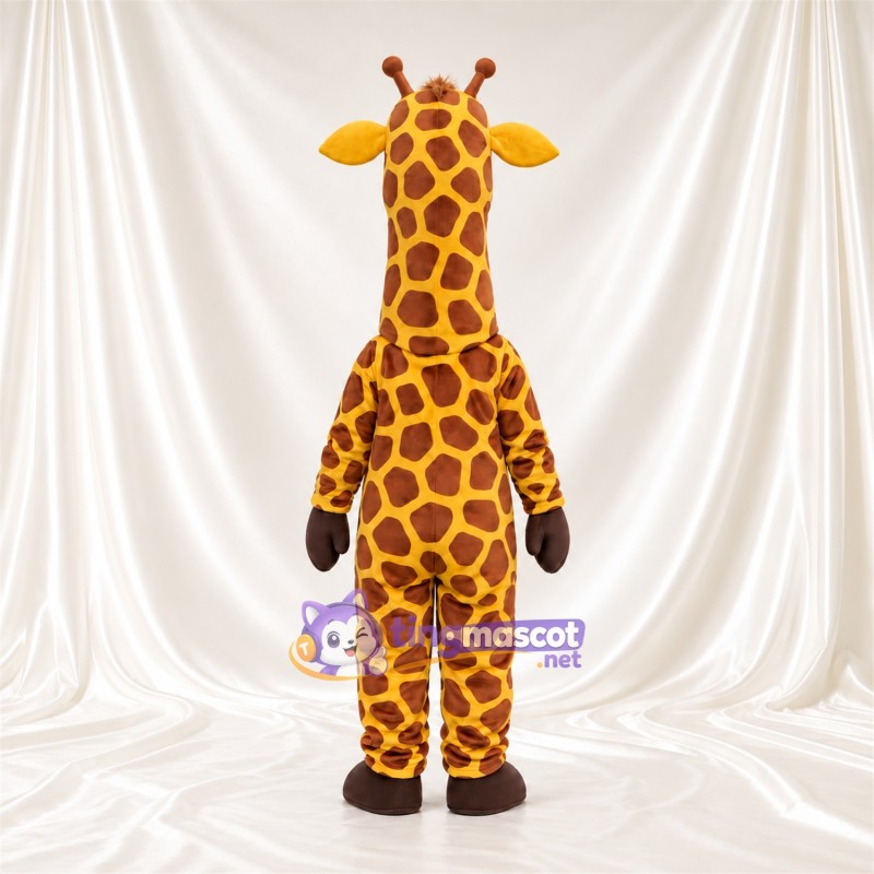 Costume de mascotte Girafe – jaune – Taches (marron); Ventre (jaune) Costume de mascotte Girafe – jaune – Taches (marron); Ventre (jaune)