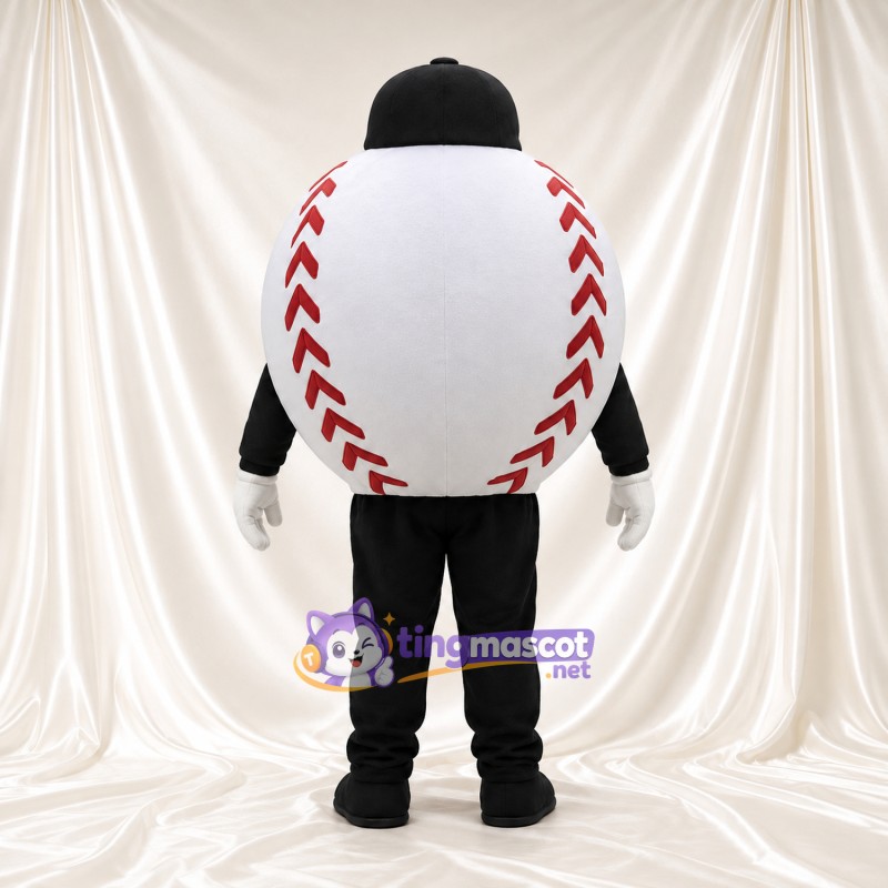 Baseball Character Mascot Costume - Black Cap and Black Limbs Baseball Character Mascot Costume - Black Cap and Black Limbs