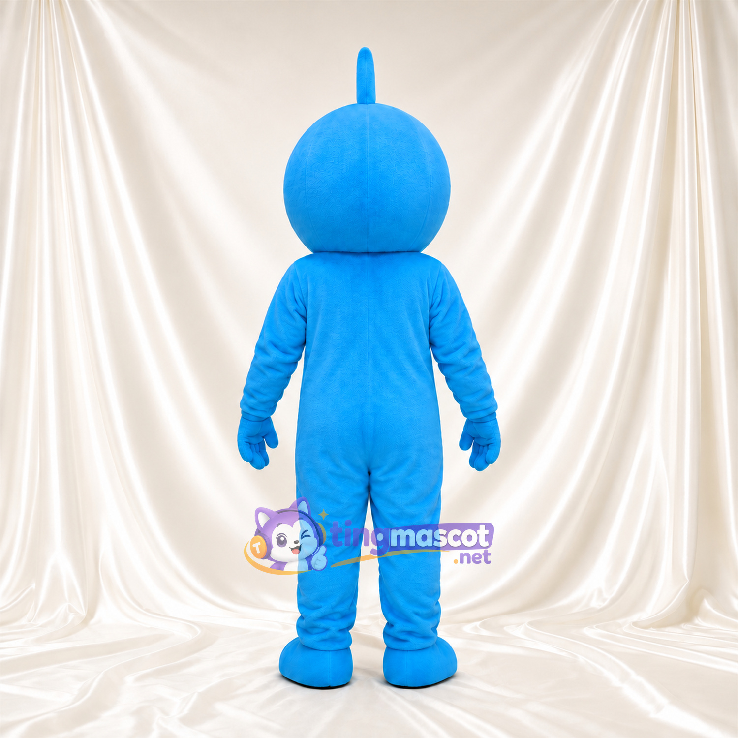 Costume de mascotte Requin – bleu – Ventre (blanc); Bouche (large, avec dents) Costume de mascotte Requin – bleu – Ventre (blanc); Bouche (large, avec dents)
