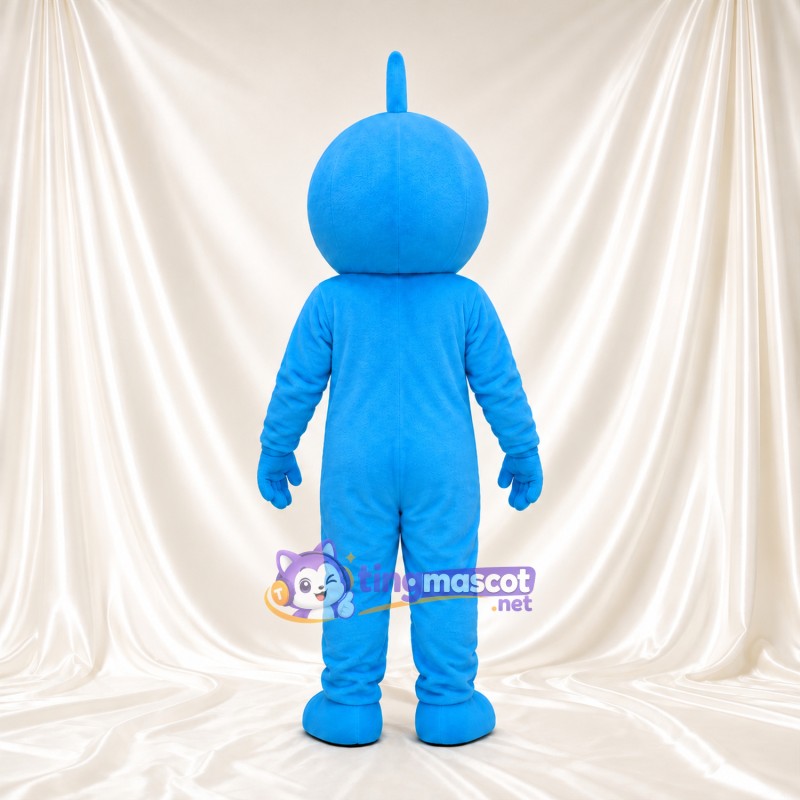 Costume de mascotte Requin – bleu – Ventre (blanc); Bouche (large, avec dents) Costume de mascotte Requin – bleu – Ventre (blanc); Bouche (large, avec dents)