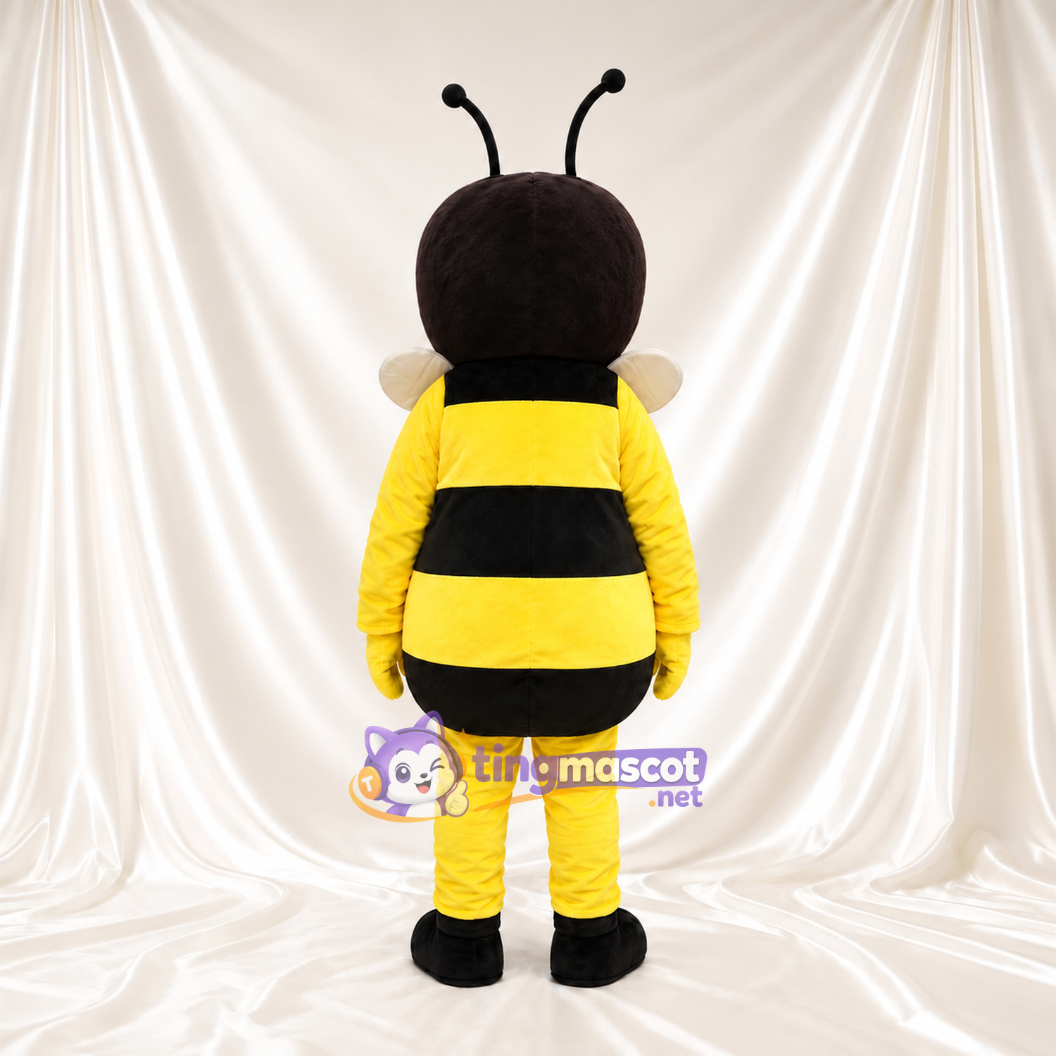 Costume de mascotte Abeille – jaune – Rayures (noir); Joues (rosé) Costume de mascotte Abeille – jaune – Rayures (noir); Joues (rosé)