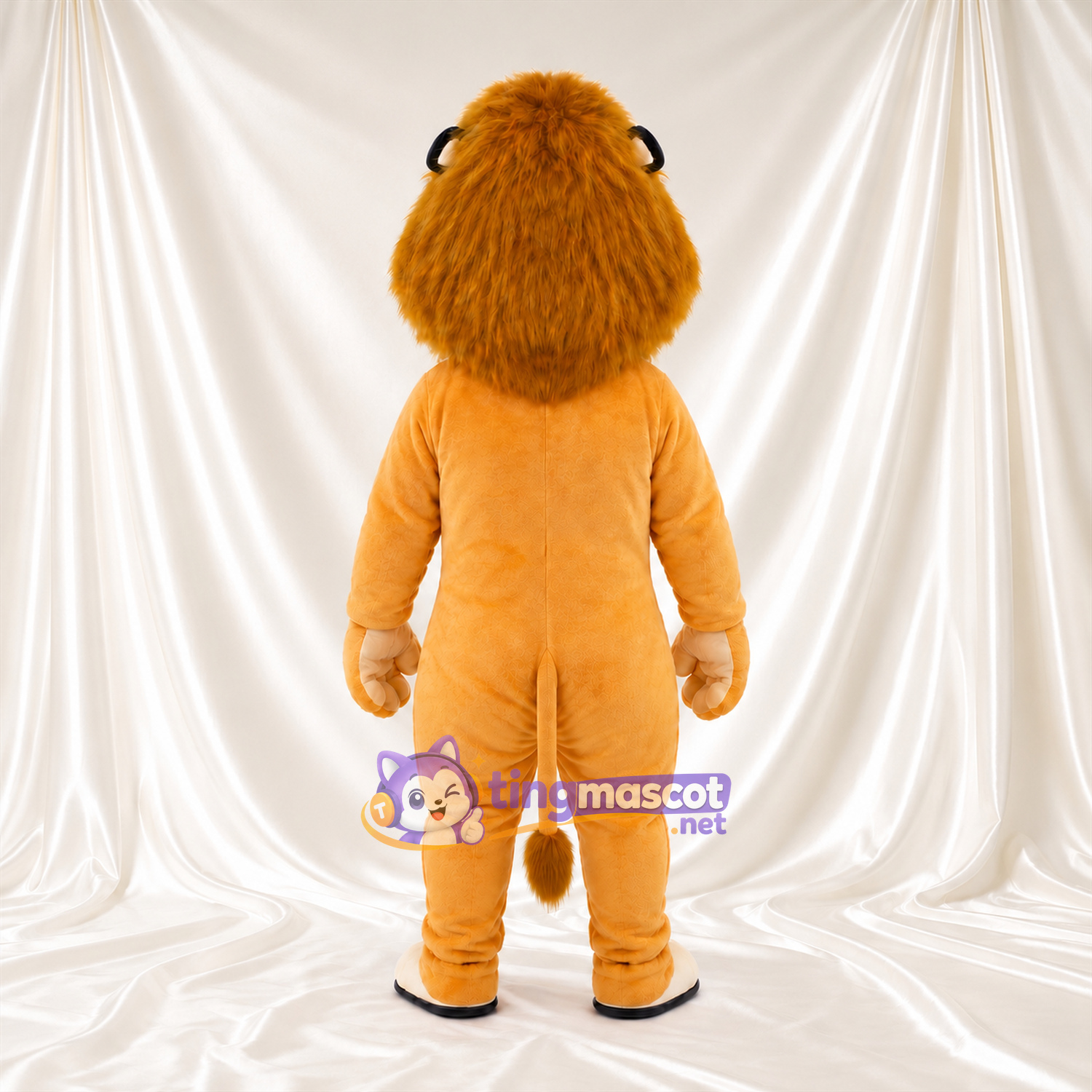 Alex the Lion Mascot Costume - Golden Body and Large Cream Muzzle Alex the Lion Mascot Costume - Golden Body and Large Cream Muzzle