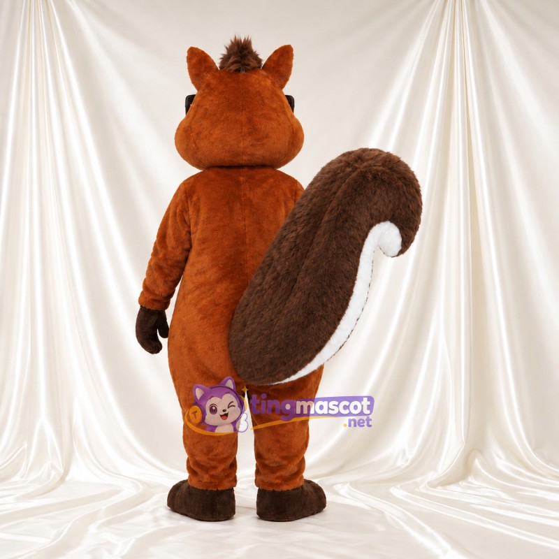 Brown Squirrel Mascot Costume - Black Tie and Bushy Tail Brown Squirrel Mascot Costume - Black Tie and Bushy Tail