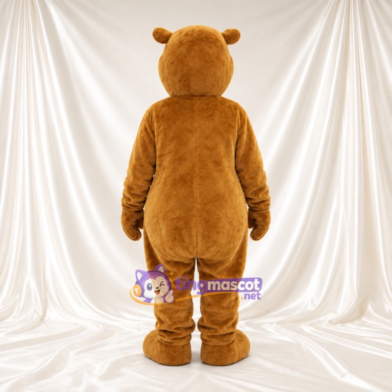 Golden Bear Mascot Costume - Cream Muzzle and Oval Belly Golden Bear Mascot Costume - Cream Muzzle and Oval Belly