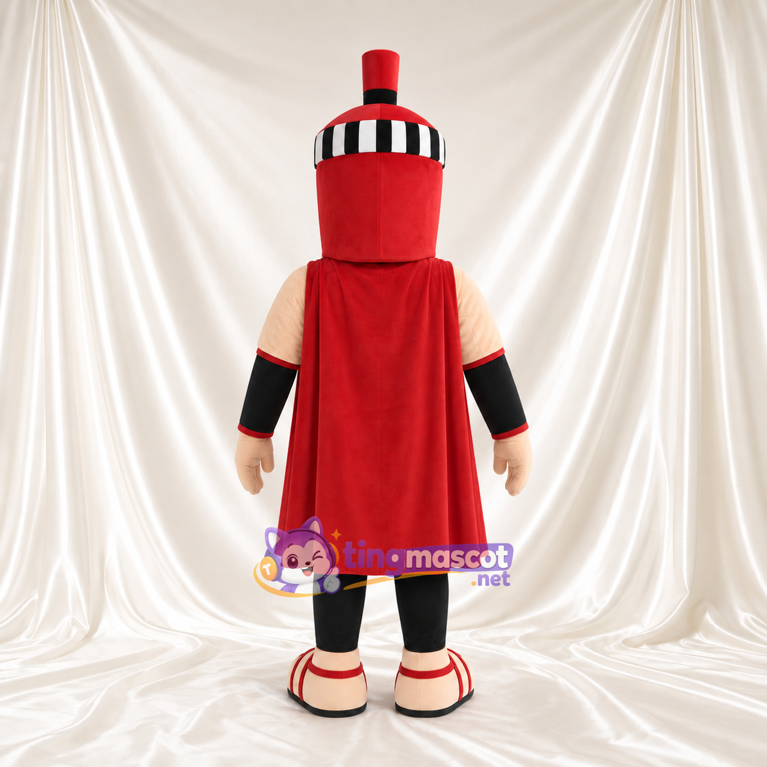 Costume de mascotte Guerrier romain – selon la photo – Armure (noir); Bordure (rouge) Costume de mascotte Guerrier romain – selon la photo – Armure (noir); Bordure (rouge)