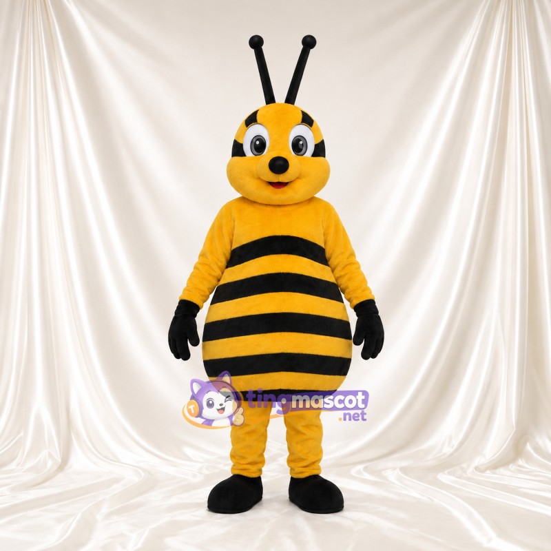 Costume de mascotte Abeille – jaune – Corps rayé; Antennes (noir) Costume de mascotte Abeille – jaune – Corps rayé; Antennes (noir)