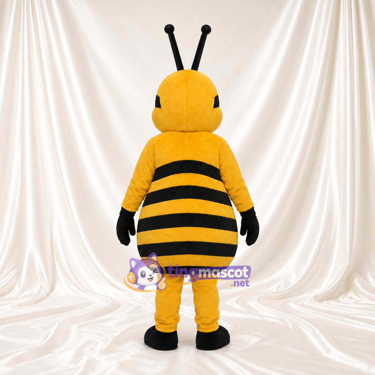 Costume de mascotte Abeille – jaune – Corps rayé; Antennes (noir) Costume de mascotte Abeille – jaune – Corps rayé; Antennes (noir)