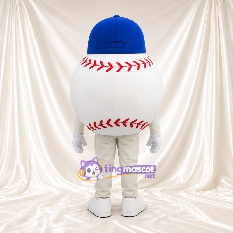 Baseball Character Mascot Costume - Blue Cap and Cream Pants Baseball Character Mascot Costume - Blue Cap and Cream Pants