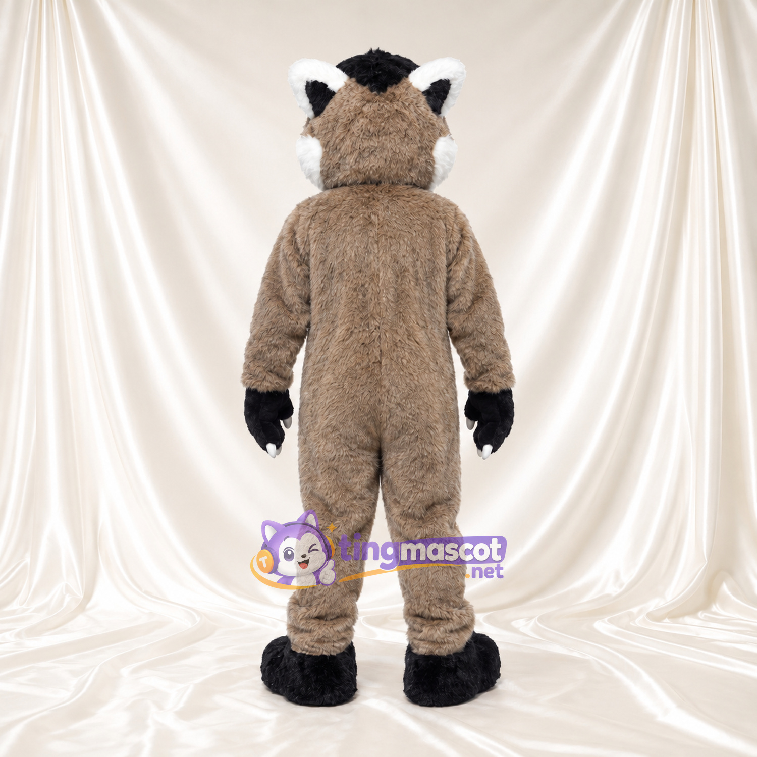 Maskottchenkostüm Dachs – grau – Bauch (weiß); Pfoten (groß, schwarz) Maskottchenkostüm Dachs – grau – Bauch (weiß); Pfoten (groß, schwarz)