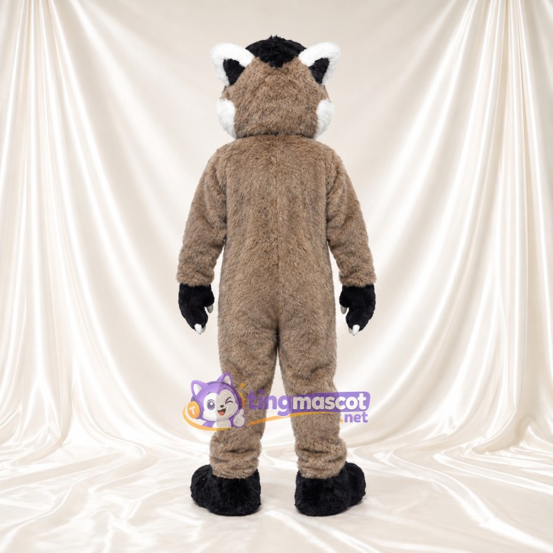 Maskottchenkostüm Dachs – grau – Bauch (weiß); Pfoten (groß, schwarz) Maskottchenkostüm Dachs – grau – Bauch (weiß); Pfoten (groß, schwarz)