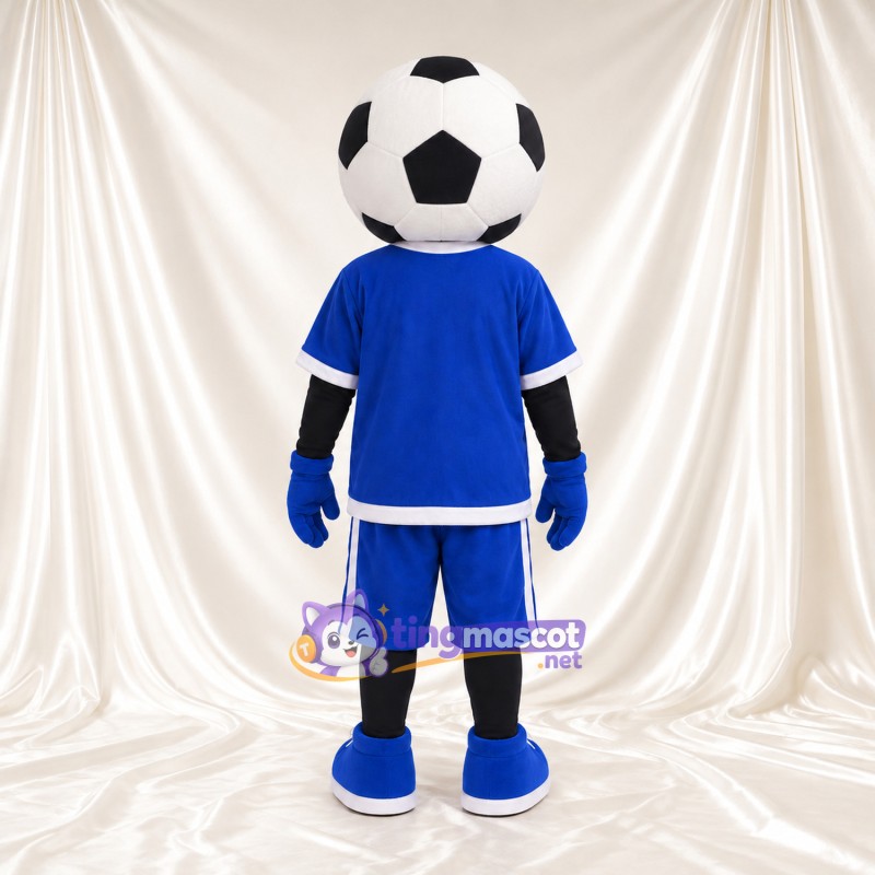 Costume de mascotte Ballon de football – selon la photo – Tenue de sport (bleu)