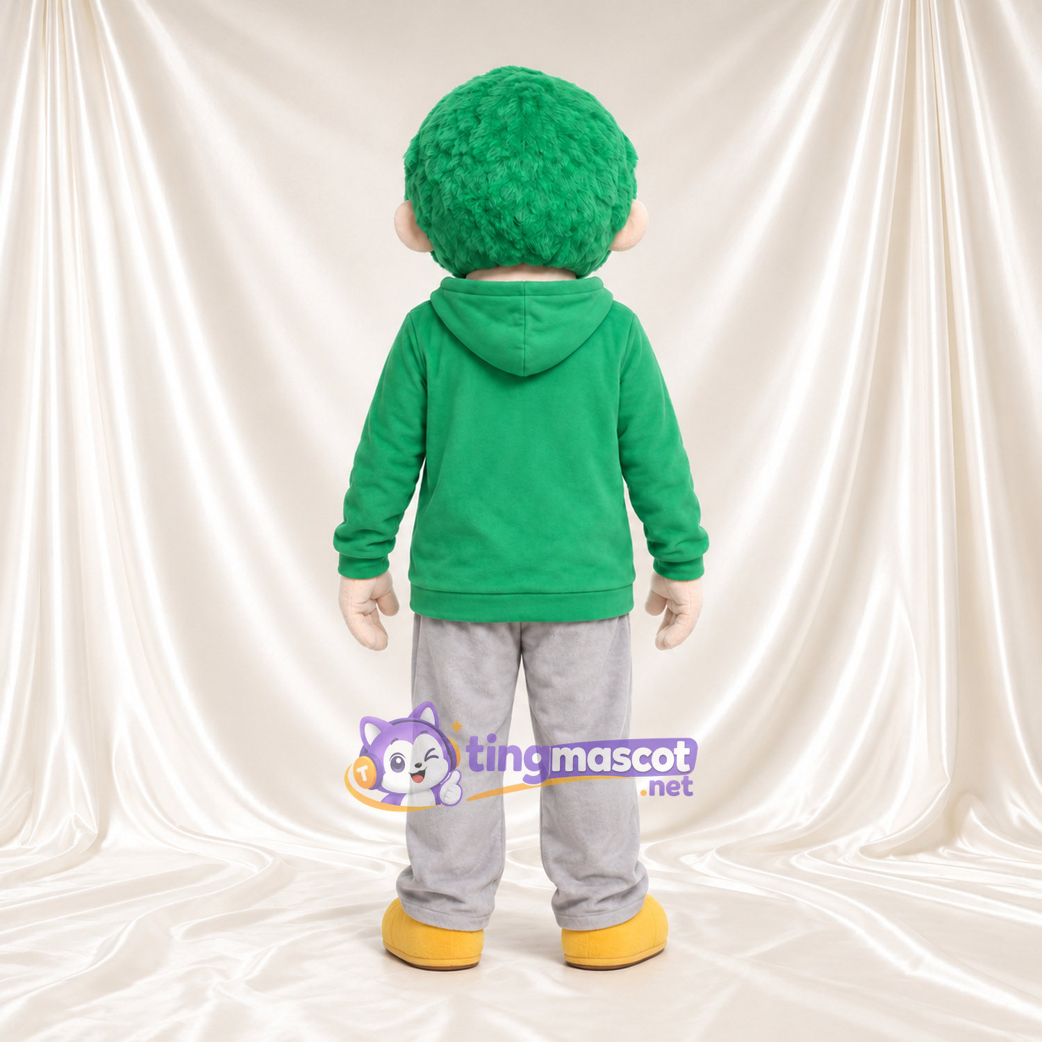 Maskottchenkostüm Jungenfigur – wie abgebildet – Haare (grün); Kapuzenpullover (grün) Maskottchenkostüm Jungenfigur – wie abgebildet – Haare (grün); Kapuzenpullover (grün)