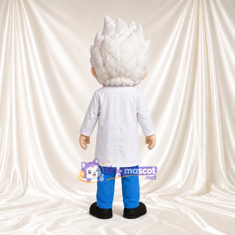 Costume de mascotte Scientifique – selon la photo – Cheveux (blanc); Blouse de laboratoire Costume de mascotte Scientifique – selon la photo – Cheveux (blanc); Blouse de laboratoire