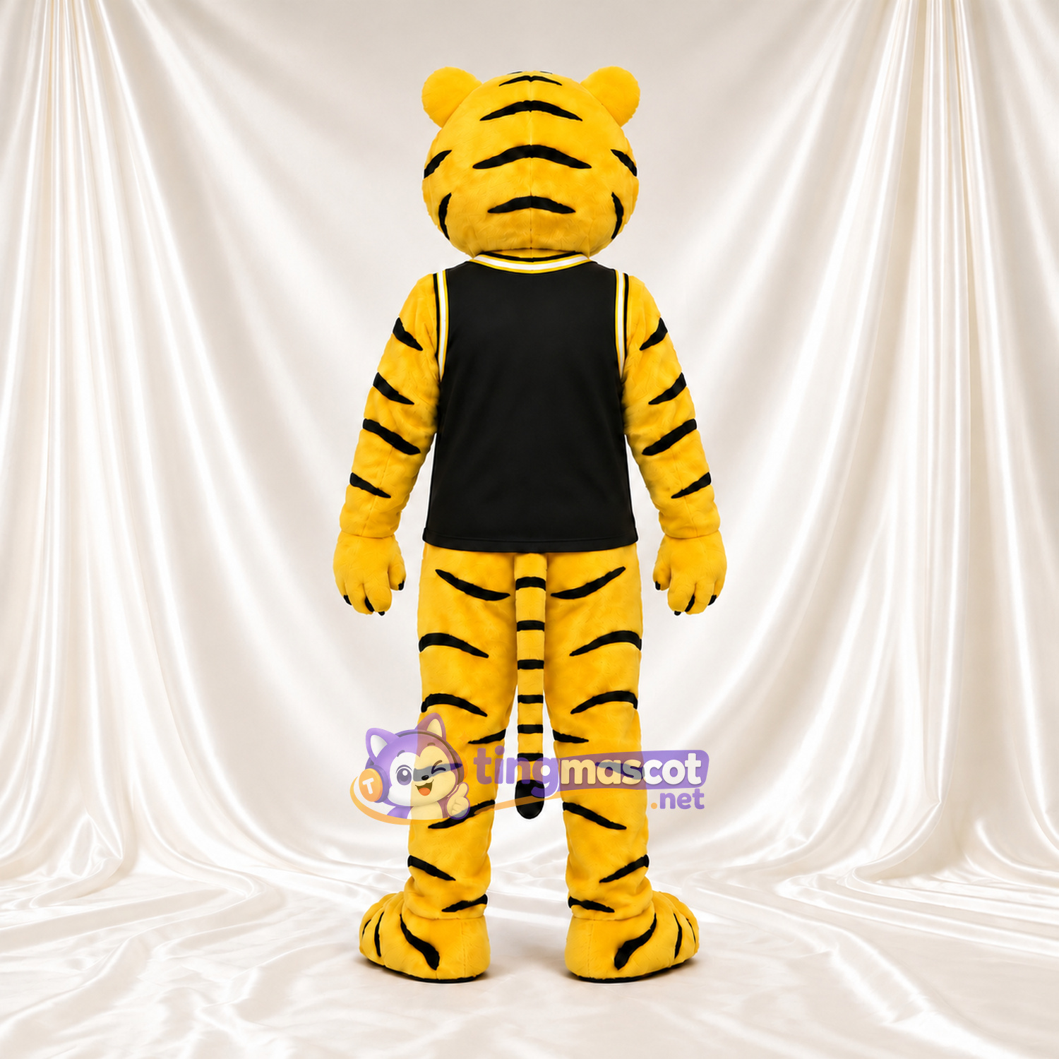 Costume de mascotte Tigre – jaune – Haut (noir) Costume de mascotte Tigre – jaune – Haut (noir)