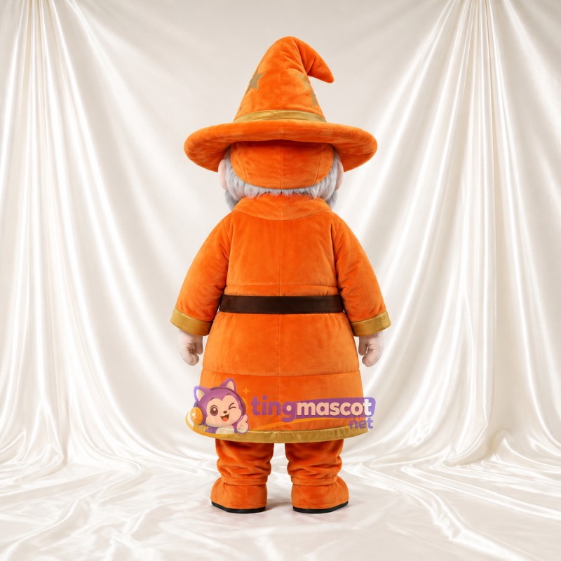 Costume de mascotte Magicien – selon la photo – Étoile (orange); Chapeau; Manteau (doré) Costume de mascotte Magicien – selon la photo – Étoile (orange); Chapeau; Manteau (doré)