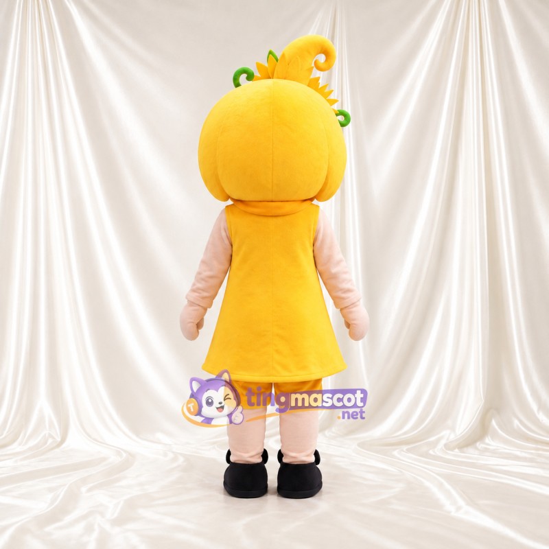 Sunflower Girl Mascot Costume - Yellow Dress and Flower Headpiece Sunflower Girl Mascot Costume - Yellow Dress and Flower Headpiece