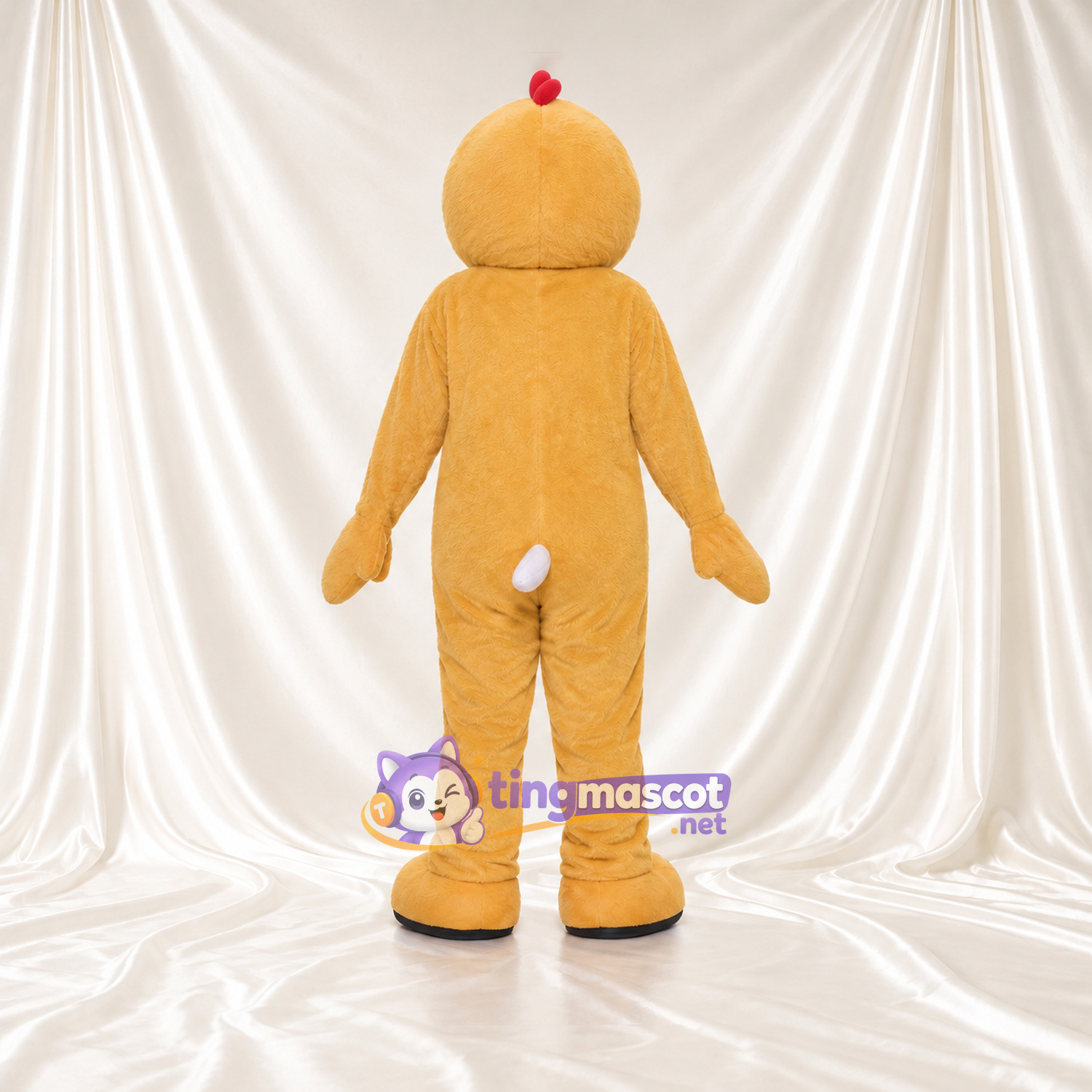 Maskottchenkostüm Huhn – gelb – Bauch (weiß); Kamm (klein, rot) Maskottchenkostüm Huhn – gelb – Bauch (weiß); Kamm (klein, rot)