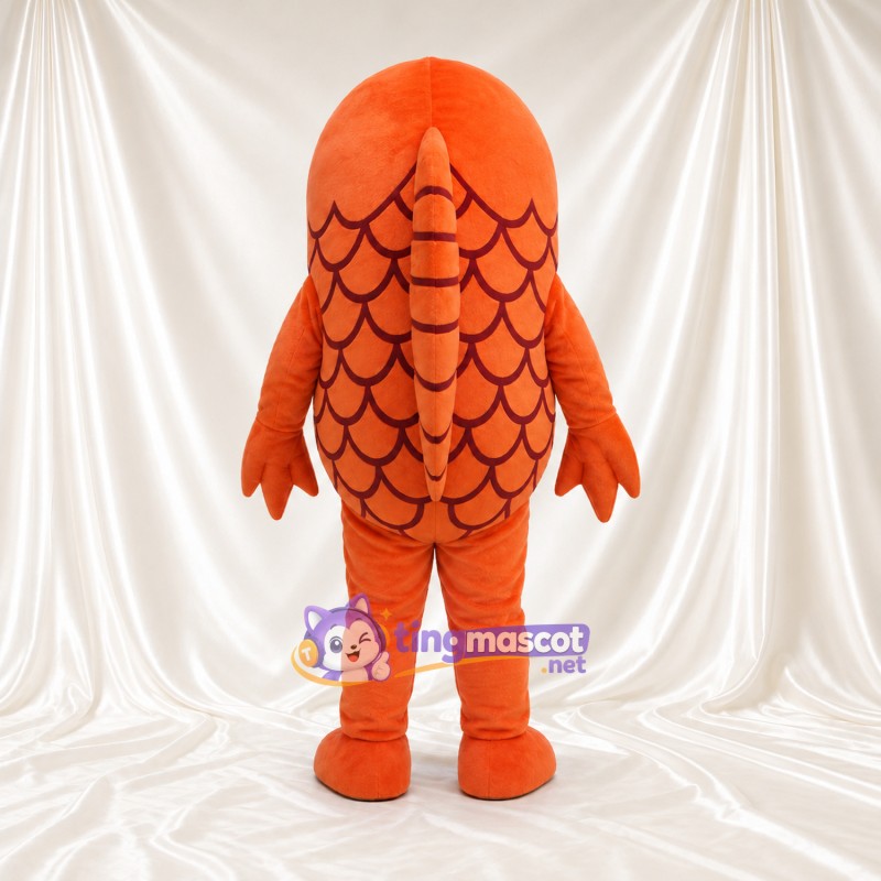 Maskottchenkostüm Fisch – orange – Bauch (creme); Flossen Maskottchenkostüm Fisch – orange – Bauch (creme); Flossen