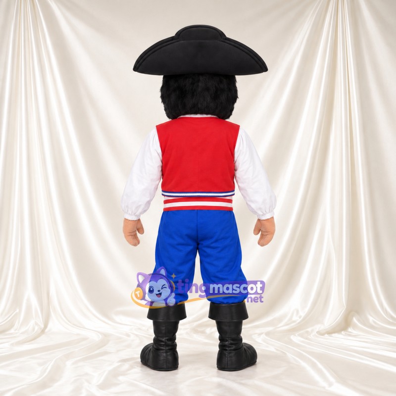 Maskottchenkostüm Pirat – wie abgebildet – Dreispitz (schwarz); Hose (blau) Maskottchenkostüm Pirat – wie abgebildet – Dreispitz (schwarz); Hose (blau)
